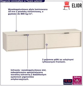 Kaszmirowa ryflowana szafka RTV wisząca P0-L55