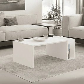 Drewniany stolik kawowy "Memo" - 50 x 86 x 32 cm - Biały