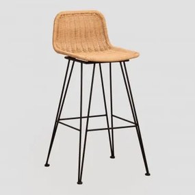 Wysoki Rattanowy Taboret Ogrodowy Sunset Vali ↑75 Cm - Sklum
