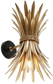Lampa ścienna w stylu art deco złota - Wesley ArtDeco Oswietlenie wewnetrzne