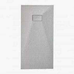 Prostokątna Antypoślizgowa I Ultracienka Brodzik Z Żywicy Smc Soho Jasnoszary & 150 X 80 Cm - Sklum