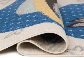 Biały dziecięcy dywan z kosmonautą D0-N02