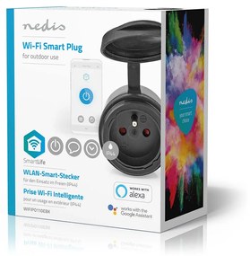 Nedis WIFIPO110EBK SmartLife IP44 inteligentna wtyczka