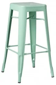 Taboret Wysoki Stalowy Lix Jasna Zieleń & ↑75 Cm - Sklum