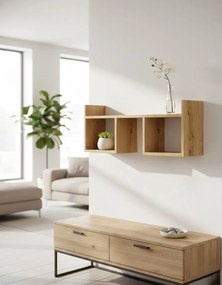 Czarna minimalistyczna półka wisząca B4-Z99