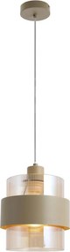 Lampa wisząca na lince VALENTINO 1xE27/15W/230V beżowa/przezroczysta