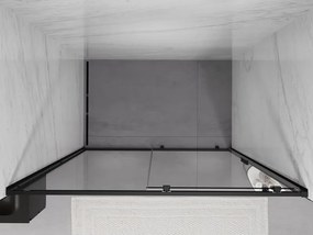 Mexen Exo drzwi prysznicowe rozsuwane 130 cm, transparent, czarne - 8151-130-000-70-00
