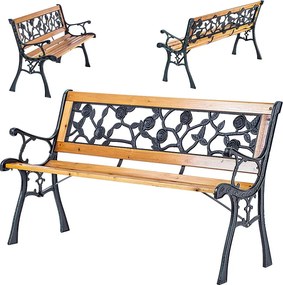 KADAX Ławka ogrodowa Sables drewniana 122x53x73cm