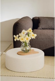 Biały szklany ręcznie wykonany wazon (wysokość 22 cm) Dam – noo.ma