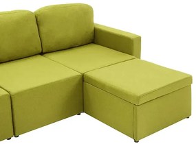 Rozkładana sofa modułowa zielona - Odi 4Q