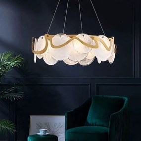 Lampa sufitowa wisząca APP1544-8CP Złota Szczotkowana