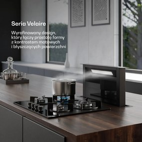 Klarstein Velaire 60cm Płyta gazowa 4 palniki Czarny