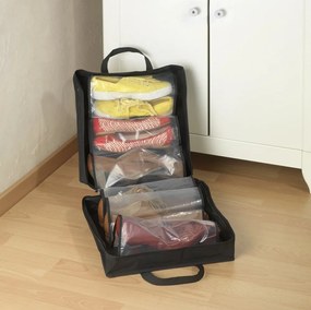 Torba podróżna na buty, organizer na 6 par, DEEP BLACK,  WENKO