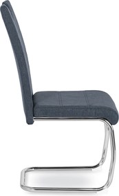 Krzesło Tapicerowane do Jadalni LOPEZ Ciemnoszare Na Płozach Nowoczesne