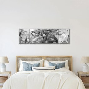 Obraz - Graffiti z flamingami (170x50 cm)