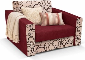 Brązowy rozkładany fotel z funkcją spania H0-R86