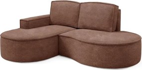 Narożnik MOLLY Lewostronny bez funkcji spania, wolnostojący tkanina ABRIAMO 12 Miedziany