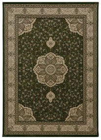 Dywan klasyczny Kashmir Rozeta zielono-kremowy 80 cm x 150 cm
