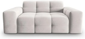 Jasnoszara aksamitna sofa 156 cm Kendal – Micadoni Home