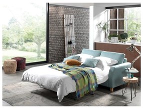 Miętowa rozkładana sofa Scandic Sonia