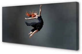 Obraz drukowany na płótnie Kobieta w Czarnej Sukience