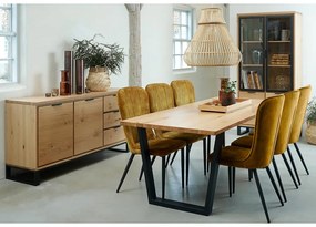 Żółte krzesło do jadalni Unique Furniture Hudson