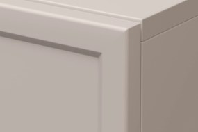 Konsola wisząca Lorini 100 cm z szufladami - kaszmir / złote uchwyty T-bar