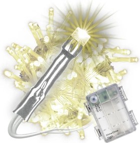 Świąteczny LED łańcuch - 10 m, 100 diod, ciepła biel