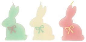 Wielkanocne świece zestaw 3 szt. czas palenia 2 h Bunny – Meri Meri