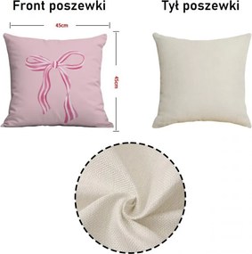 Poszewka na poduszkę PINKARA 45x45 cm, różowa