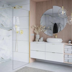 Lustro półokrągłe wiszące bezramowe oszlifowane MOON |Różne rozmiary | Różne kolory szkła : Kolor tafli szkła - Srebrny, Rozmiar - 70 x 35 cm