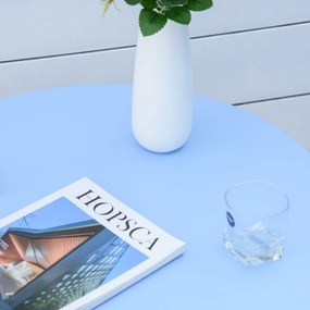 Outsunny 3-częściowy zestaw bistro Zestaw mebli balkonowych komplet mebli taras podwórko ogród na zewnątrz jasnoniebieski