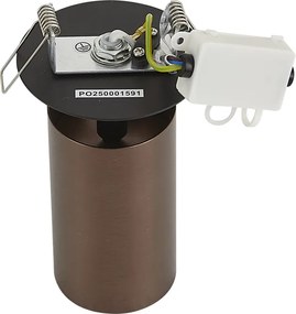 Zestaw 6 nowoczesnych reflektorów wpuszczanych ciemny brąz GU10 50mm IP44 - Chels