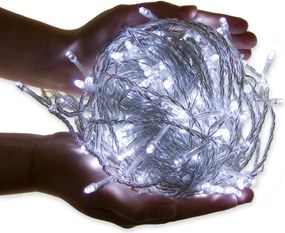 Świąteczne LED oświetlenie - 60 m, 600 LED, zimna biel