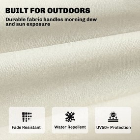 Outsunny Poduszka na Palety Zdejmowana z Paskami Mocującymi, Poduszka Ogrodowa na Leżaki 198 x 65 x 13 cm Beżowa | Aosom PL