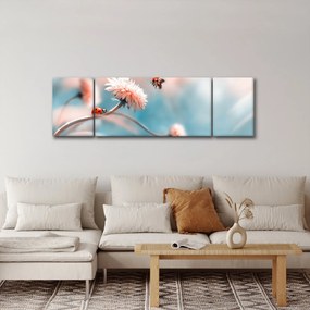 Obraz - Biedronka na kwiatku (170x50 cm)