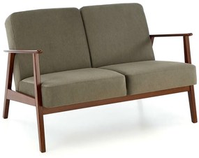 Oliwkowa drewniana sofa tapicerowana - Alexander 4X