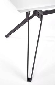 THERESE – nowoczesny stół prostokątny do jadalni i salonu, 160 x 90 cm z lakierowanym blatem MDF i stalowymi nogami