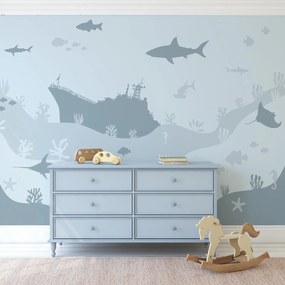 Fototapeta - Sea World, niebieski (196x136 cm)