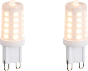 Zestaw 2 żarówek LED G9 z możliwością ściemniania, opalowe, 3W, 250lm, 2200K