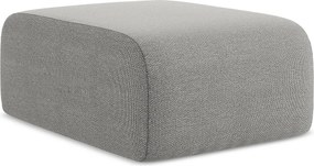 Pufa - z tkaniny bouclé - jasny szary - LANI