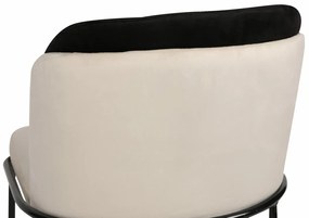 Zestaw krzeseł do jadalni Dore Black and Cream, 2szt., 2 szt.