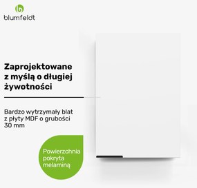 Blumfeldt WoodVista szafka wysoka, Soft-Close, uchwyty aluminiowe