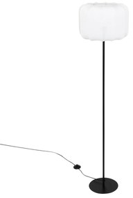 Lampka stojąca do salonu TOBIE z bawełnianym abażurem, Ø 37 x 150 cm