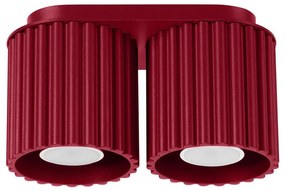 Sollux SL.1820 - Oprawa punktowa AURA 2xGU10/10W/230V czerwona