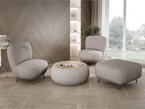 Fotel LUIS skandynawski wolnostojący na metalowych nogach w tkaninie ANTHOLOGY 06