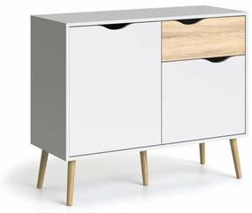 Biała komoda OSLO 75387 z 1 szufladą