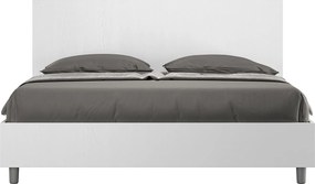 Łóżko podwójne z pojemnikiem, podnoszone, 160x200 cm, biały jesion, New Egos