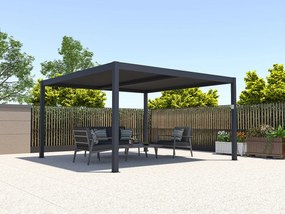 Pergola bioklimatyczna wolnostojąca elektryczna z antracytowego aluminium z otwieranym dachem 15,6 m² - AMADORA
