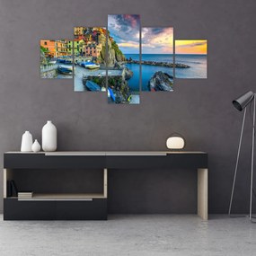 Obraz - Wioska śródziemnomorska (125x70 cm)